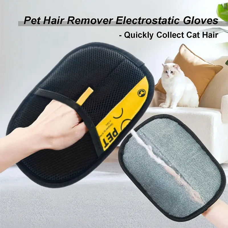 4-in-1 Pet Hair & Lint Remover Gloves